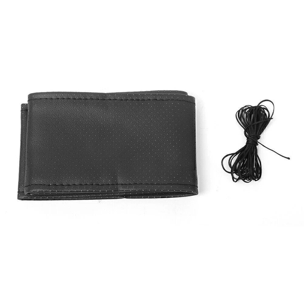 Leather Steering Wheel Cover for Car Truck (Universal Fit)