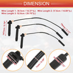 Set of 4 Spark Plug Wire Ignition Coil Cables No.SOA430Q119 for Subaru Baja, Forester (2003–2008)