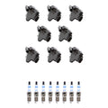 Set of 8 Ignition Coils & Bosch Iridium Spark Plugs for Silverado 1500 2500