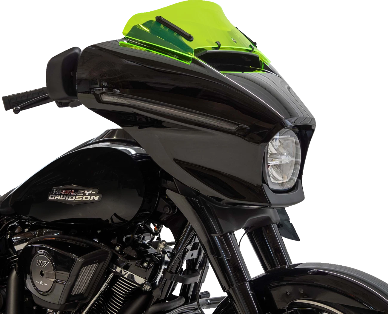 Klock Werks Kolor Flare Windshield 6.5" Green Ice for FLHX (2014–2023) KWW-01-0739