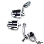 Furious Avenger Skull Chrome Highway Foot Pegs for Motorcycle (5", 1.25")