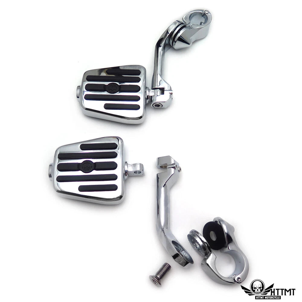 Furious Avenger Skull Chrome Highway Foot Pegs for Motorcycle (5", 1.25")