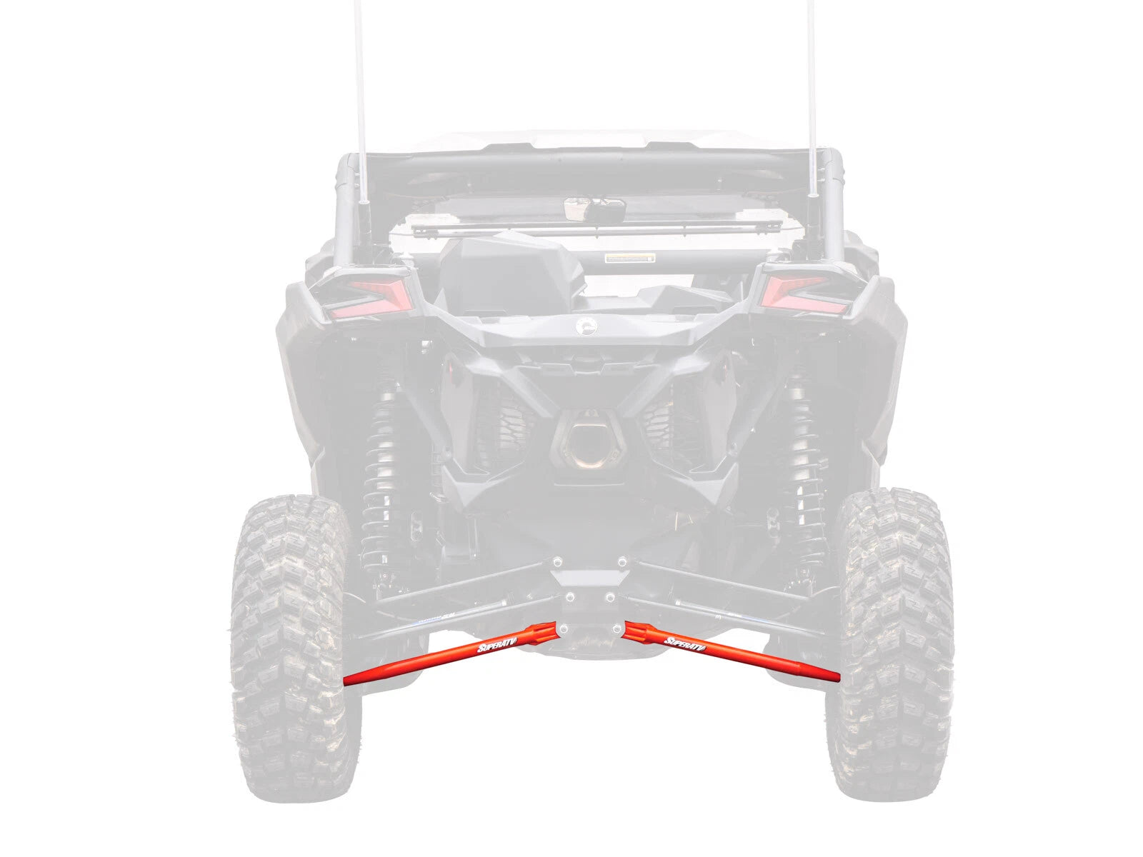 SuperATV Tubed Rear Lower Radius Arms for Can-Am Maverick X3 (2017–2023) - Red