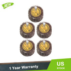 Set of 5 Aluminum Oxide Flap Wheels for Various Applications (1-1/2" x 1" x 1/4")