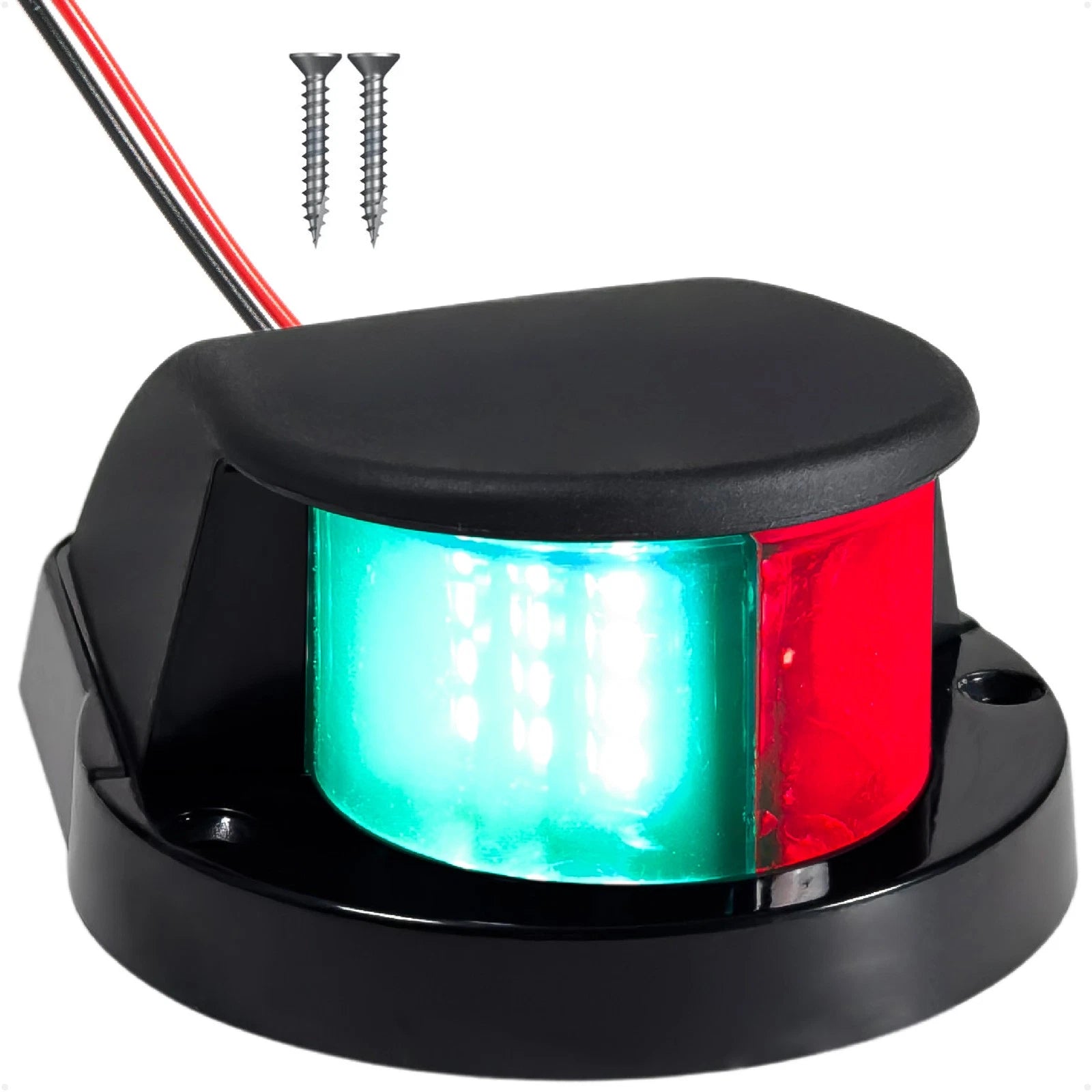 LED Bow Light for Five Oceans (12V, Bi-Color, Black ABS Plastic Housing)