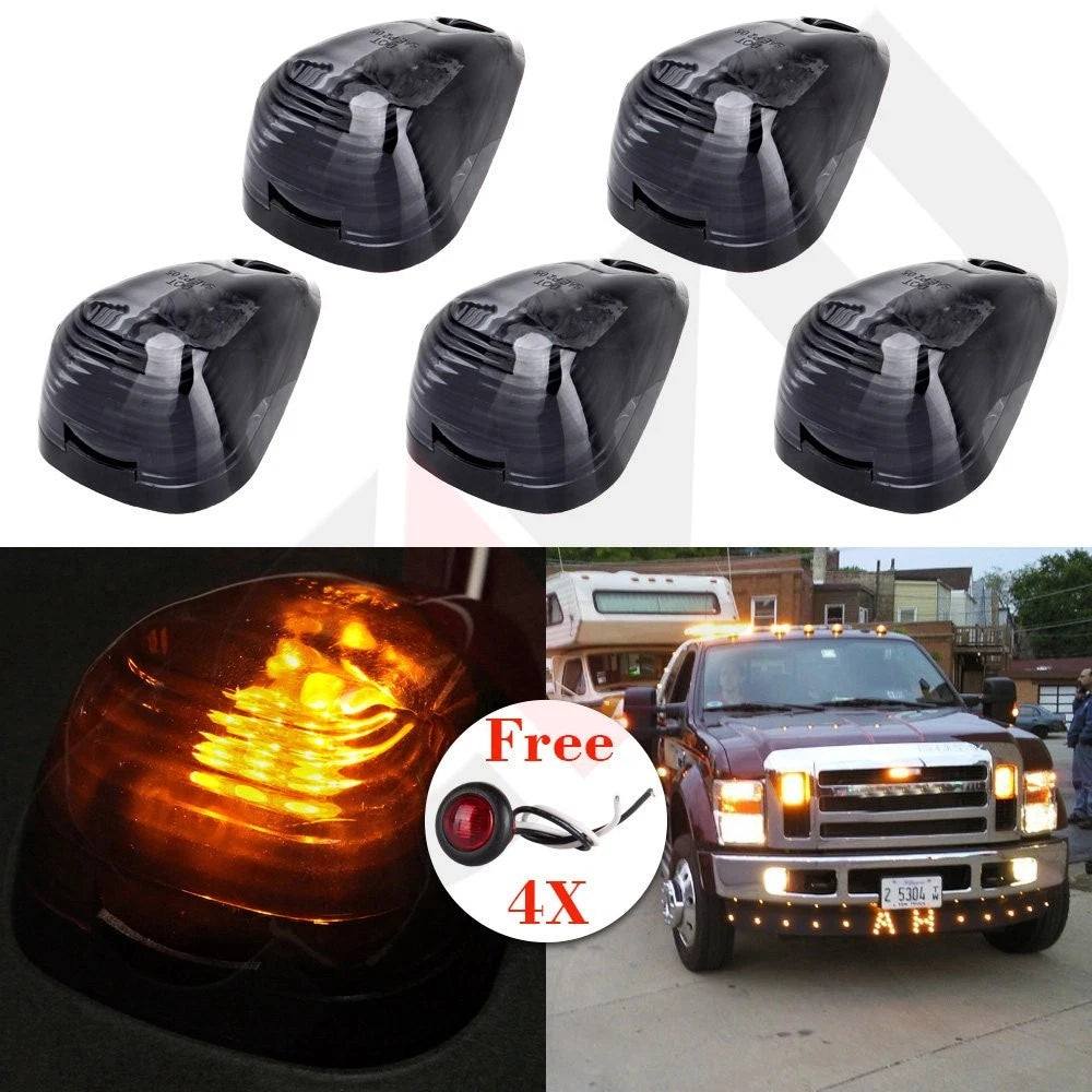 5pcs Amber LED Cab Roof Marker Lights for Ford (1999–2016) 15442