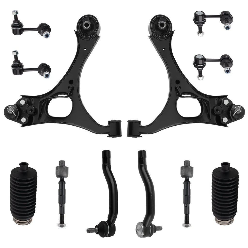 14 Pcs Front Lower Control Arm Ball Joint Sway Link Tie Rod for Honda Civic (2006)