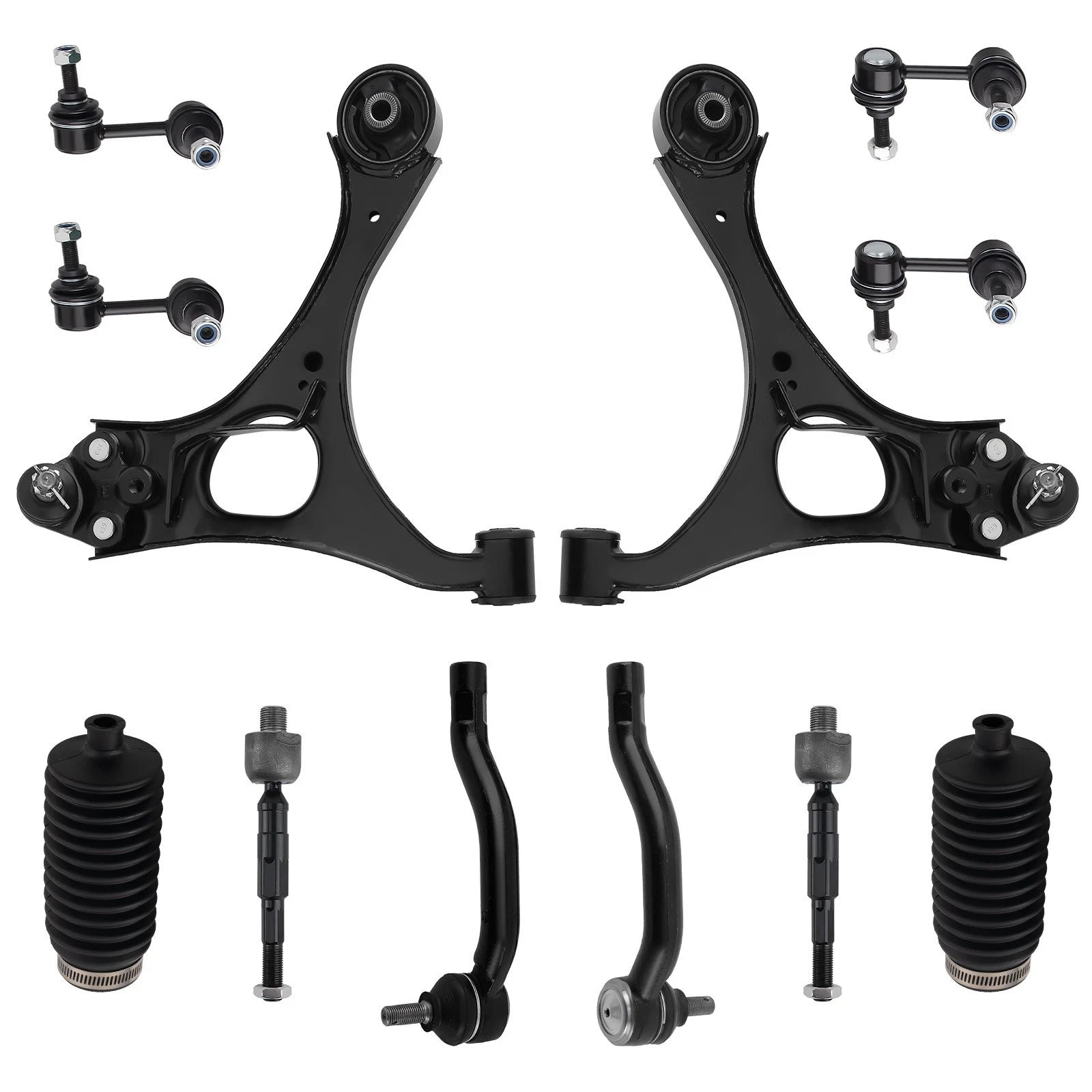14 Pcs Front Lower Control Arm Ball Joint Sway Link Tie Rod for Honda Civic (2006)