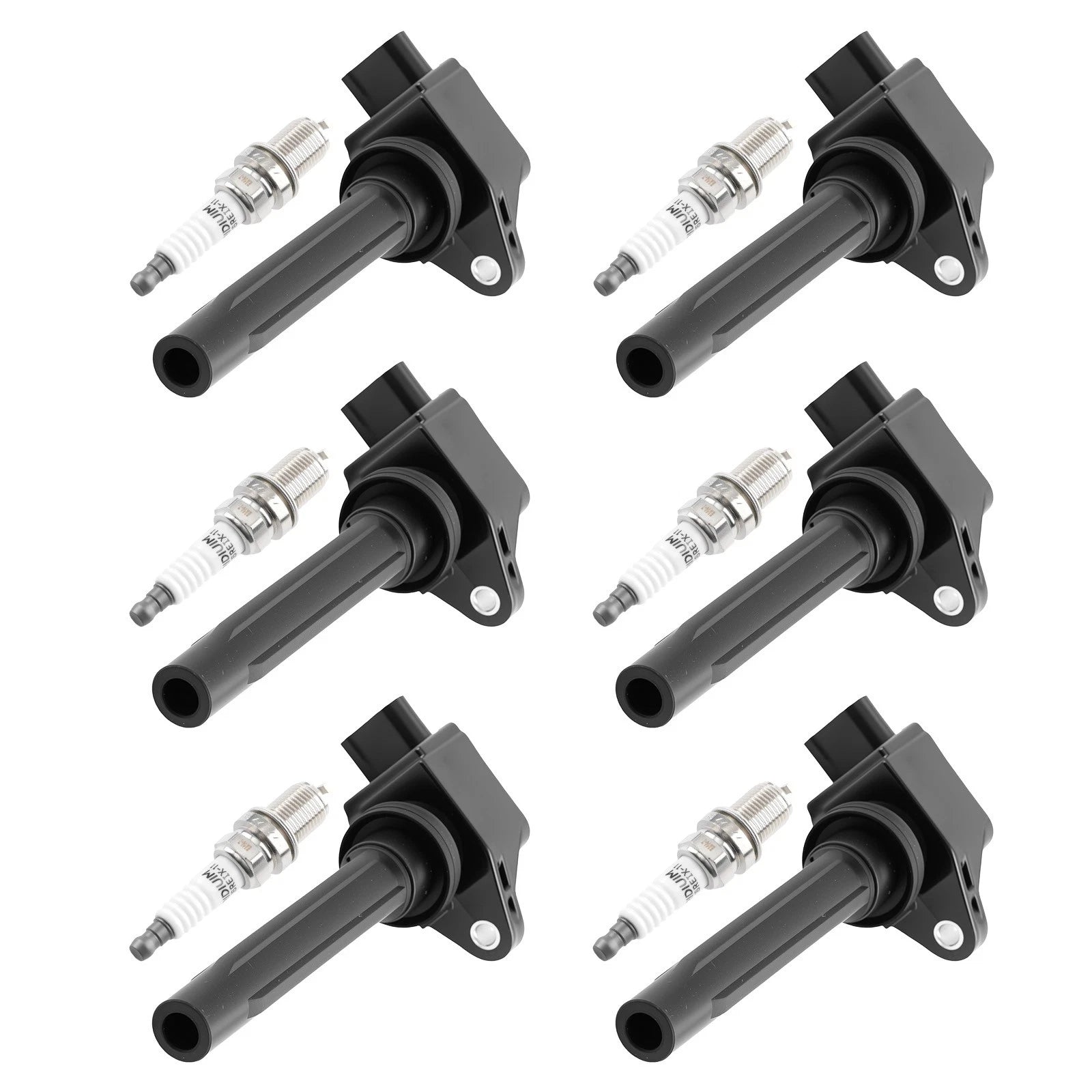 6-Piece Ignition Coils and Spark Plugs for Suzuki SX4 (2007–2008)