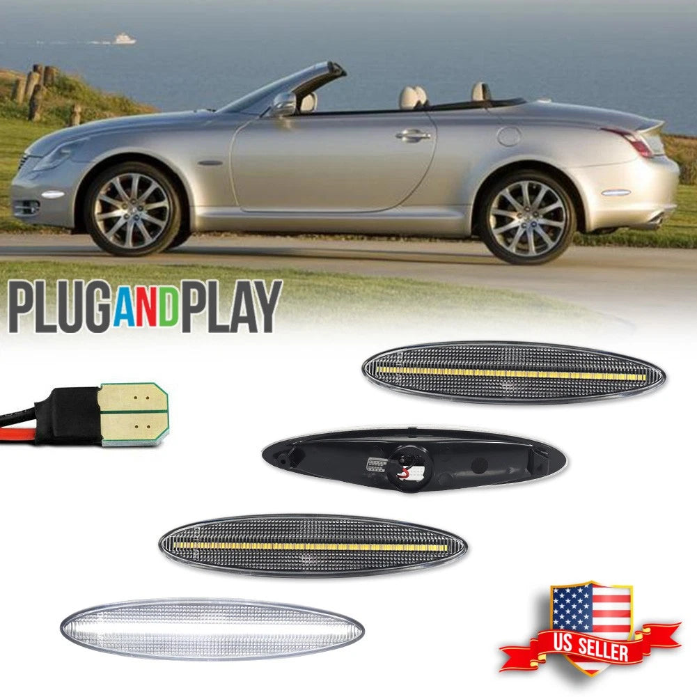 Set of 4 LED Side Marker Lights for Lexus SC430 (2002–2010)