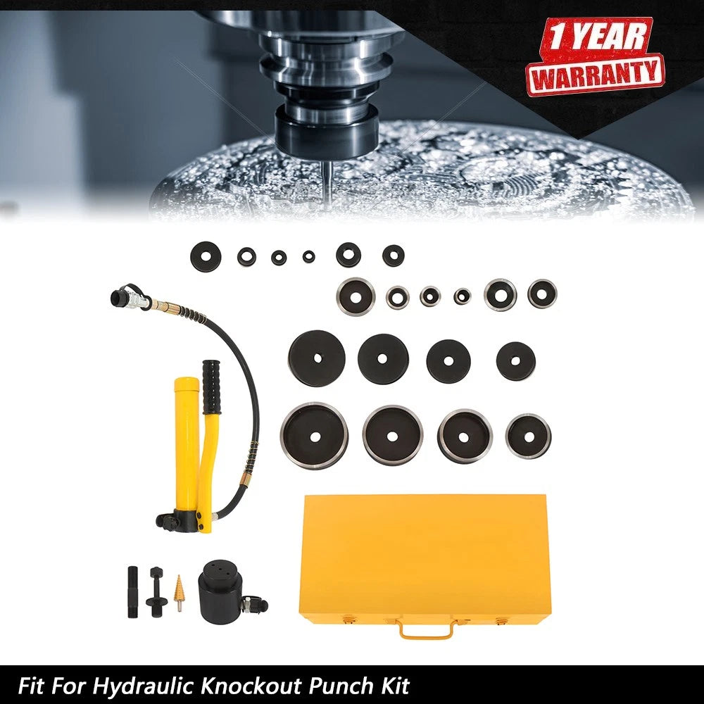 15 Ton Hydraulic Knockout Punch Driver Tool Kit for Various Models