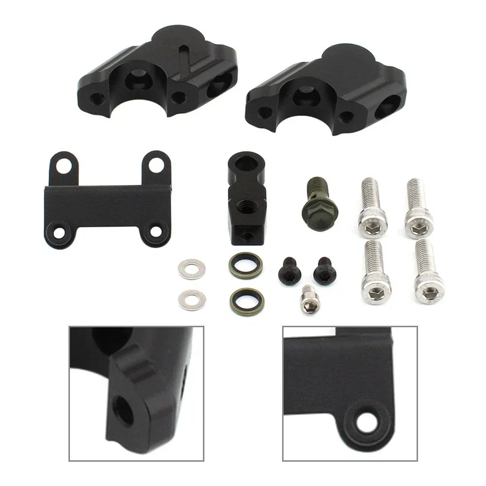 Handlebar Risers w/ Brake Hose Extension for Yamaha MT-07 (2014-2023)