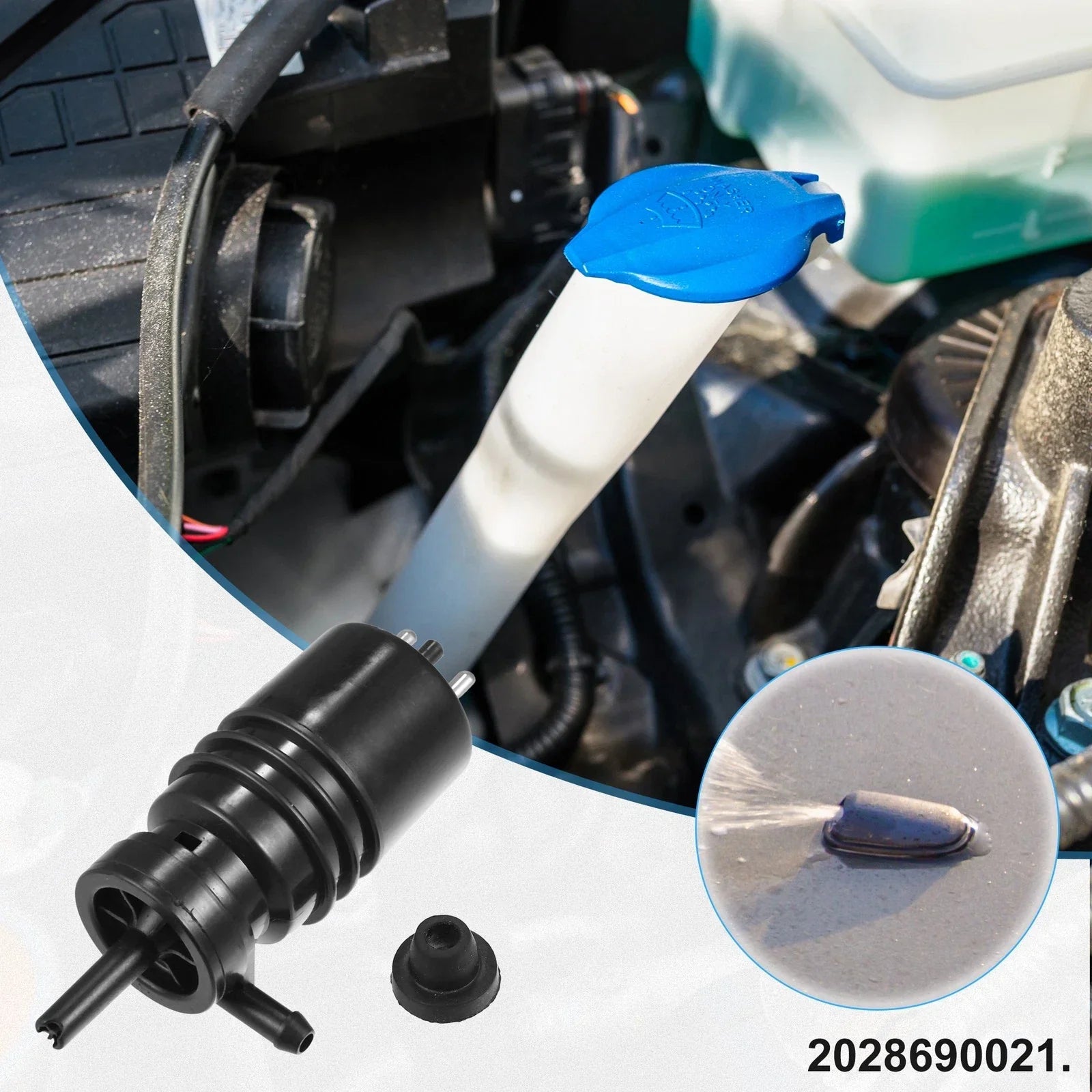 Windshield Washer Motor Pump for Mercedes-Benz C280 C230 S320 S420 (1994-2005)