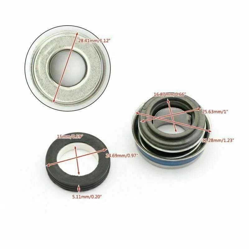 Water Pump Seal Mechanical Kit for Kawasaki EX500 Ninja 500 500R (1987–2004) #3