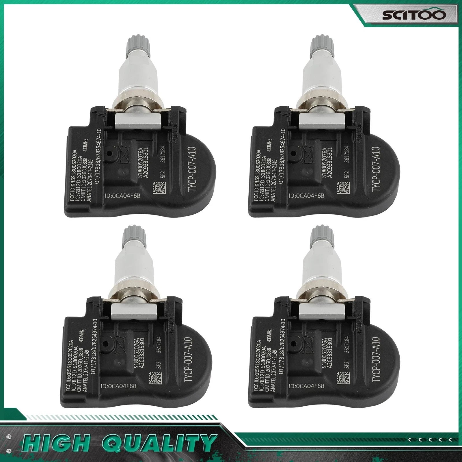 Set of 4 Tire Pressure Sensors for Land Rover (2014–2020) GX63-1A159-AA