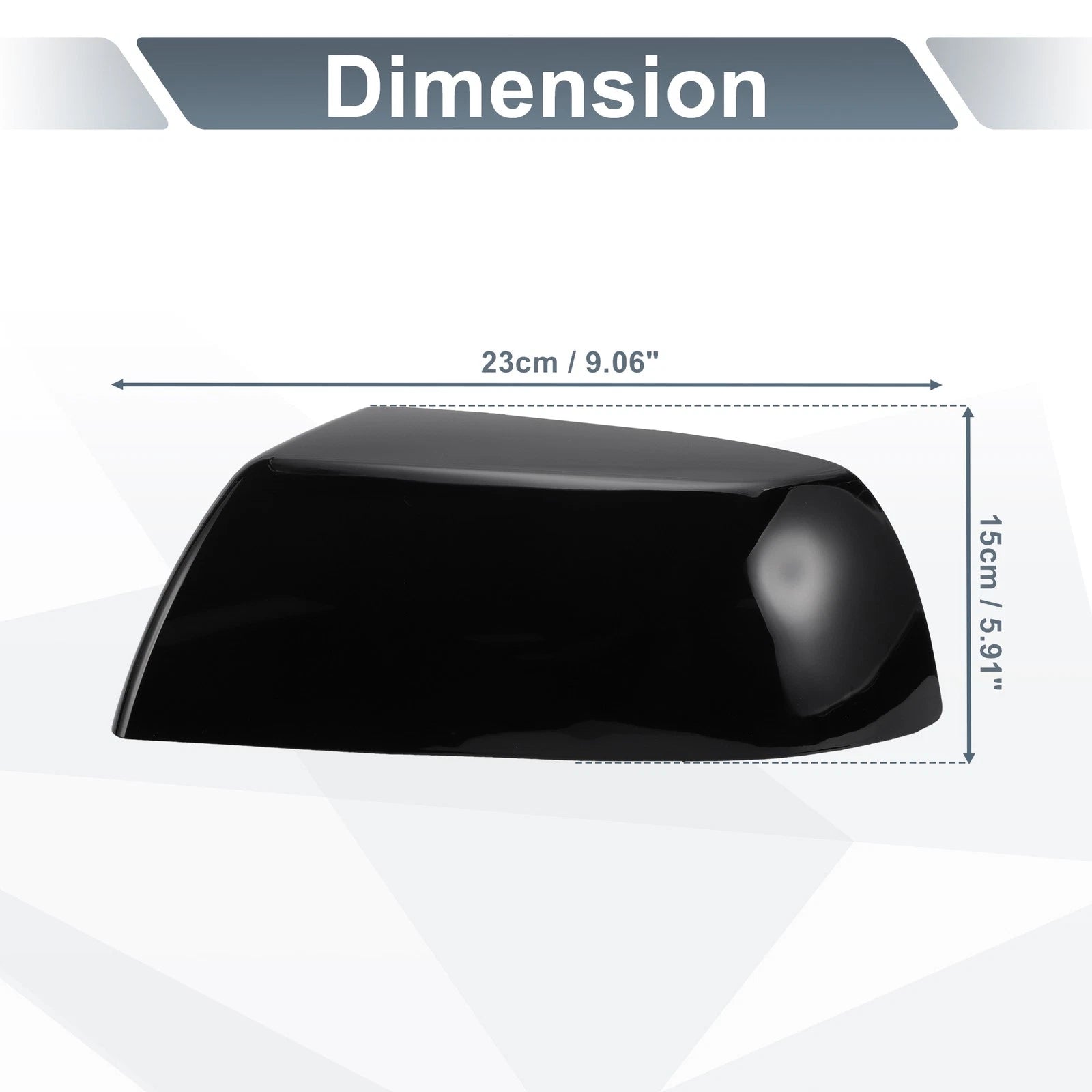 Set of 2 Rearview Mirror Cover Caps Gloss Black for Toyota Tundra Sequoia (2007–2022)