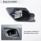 Front Left Bumper Headlight Washer Nozzle Cover Cap for BMW 320i White