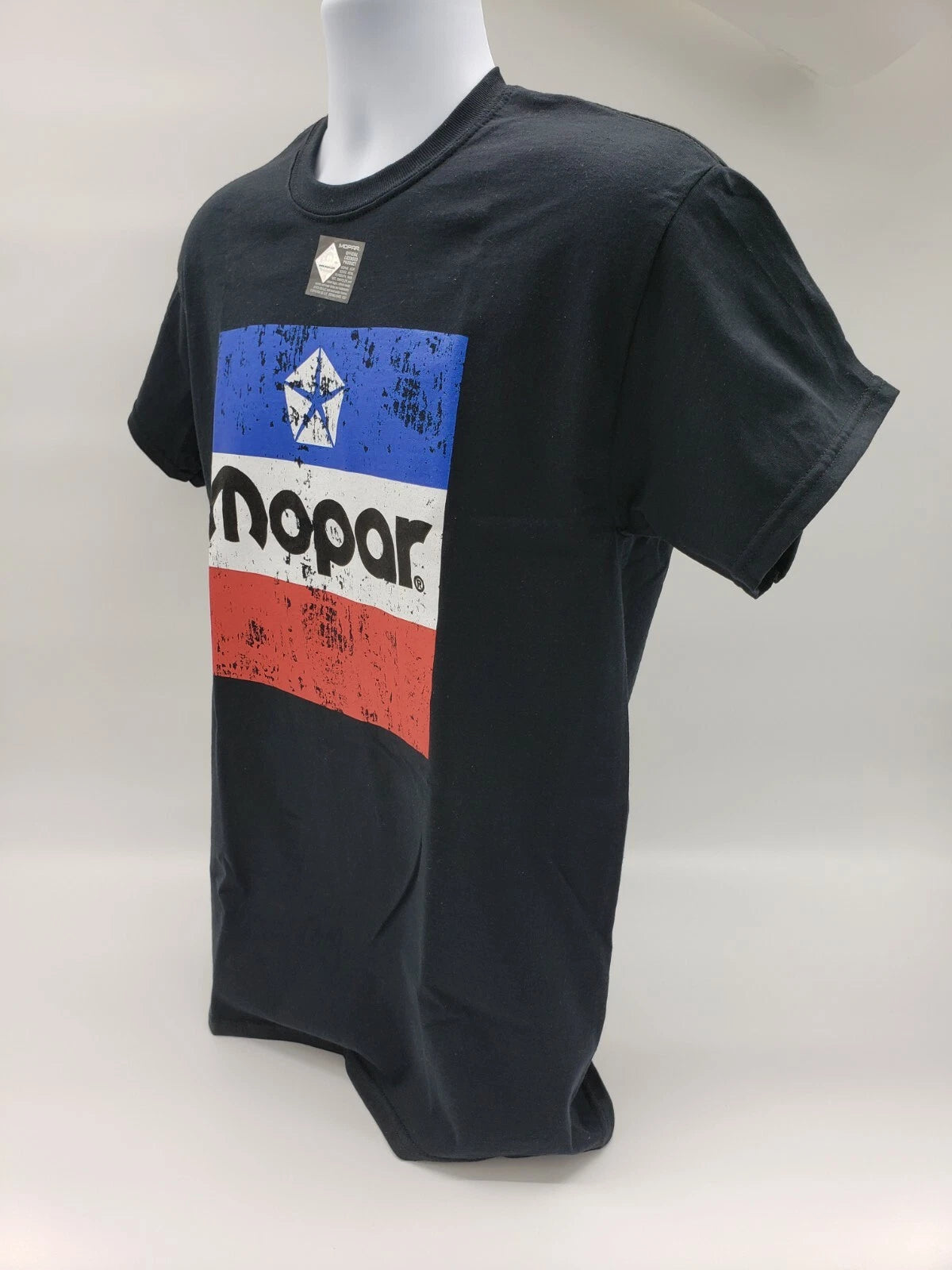 Black T-Shirt with 1972 Mopar Emblem Logo Front for Dodge Charger (1972–1972)