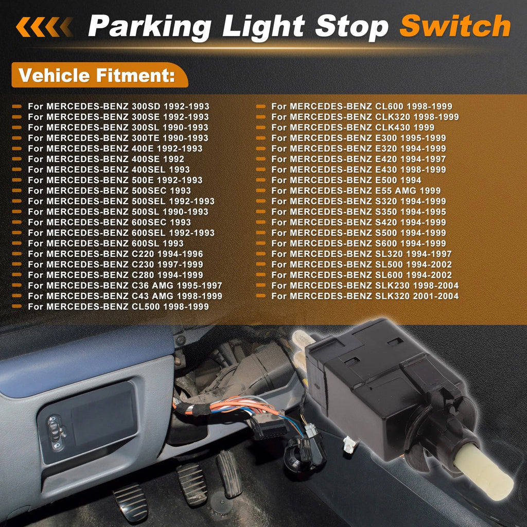 Brake Light Switch for Mercedes-Benz 190E (1990–1993) A0005457709