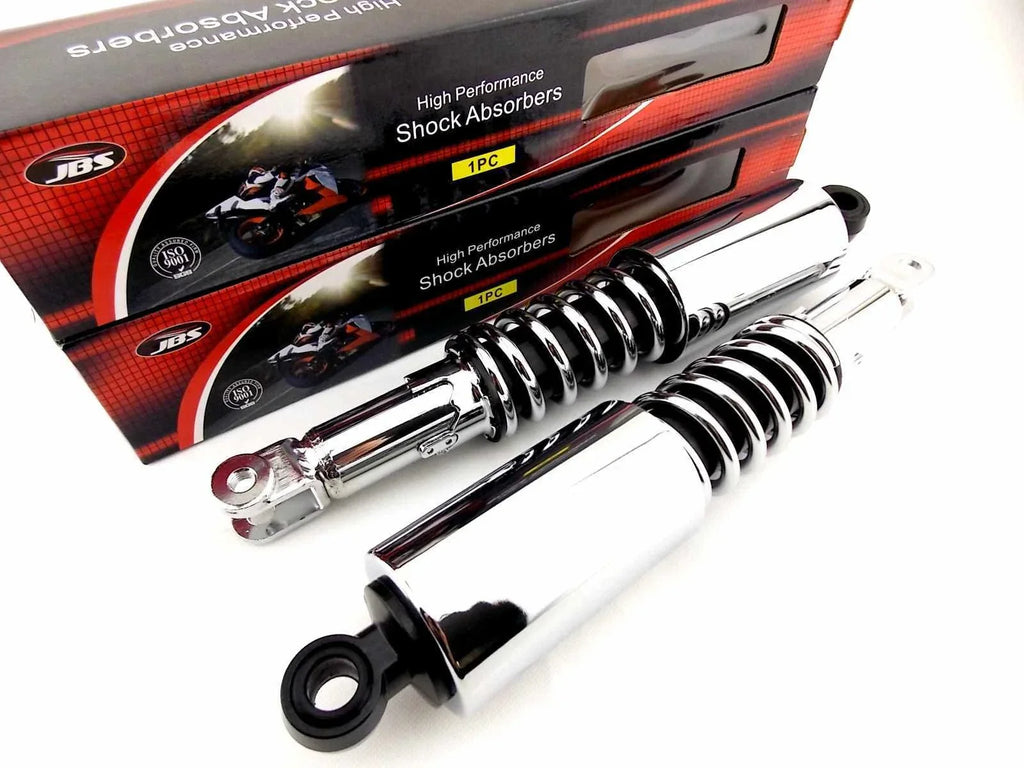 335mm JBS Black/Chrome Rear Shock Absorbers for Honda GL1000 Goldwing (75-79)