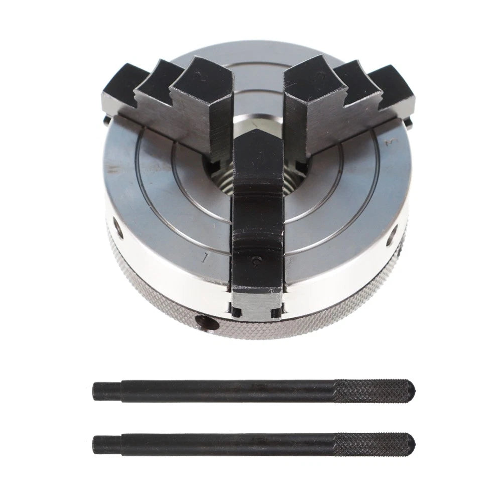 3-Jaw Self-Centering Chuck for Mini Wood Lathe (3" with 1x8 TPI)