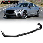 Glossy Black Front Bumper Lip Spoiler Splitter for Infiniti Q50 (2018–2023)