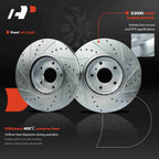 Front Drilled Brake Rotors & Ceramic Pads for Nissan Maxima (2004–2008)