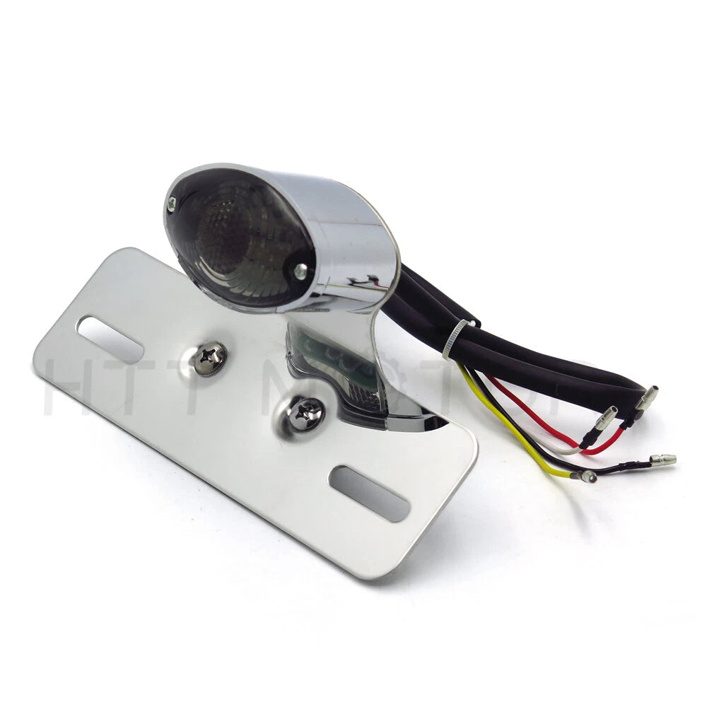 LED Rear Fender Brake License Plate Tail Light for Dirt Bike Motorcycle (12V)