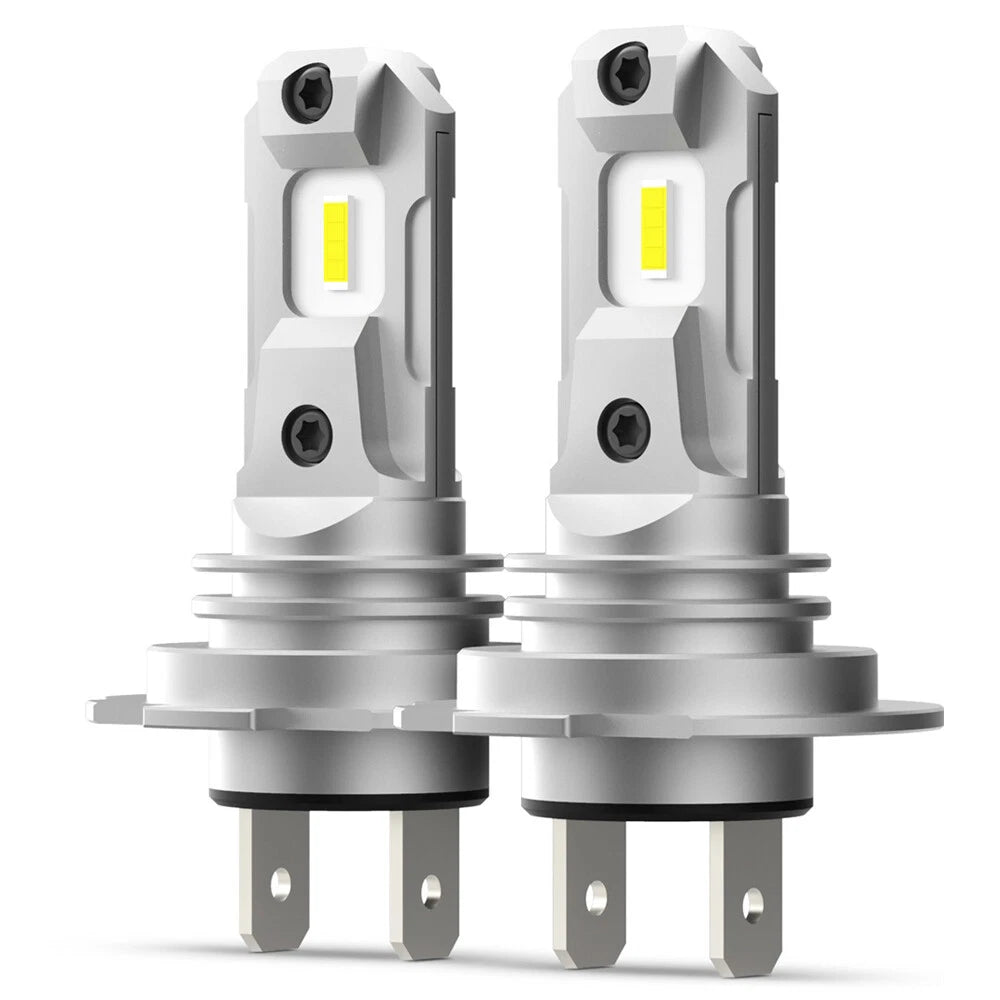 2X H7 LED Headlight Bulbs for Halogen Replacement (High/Low Beam)