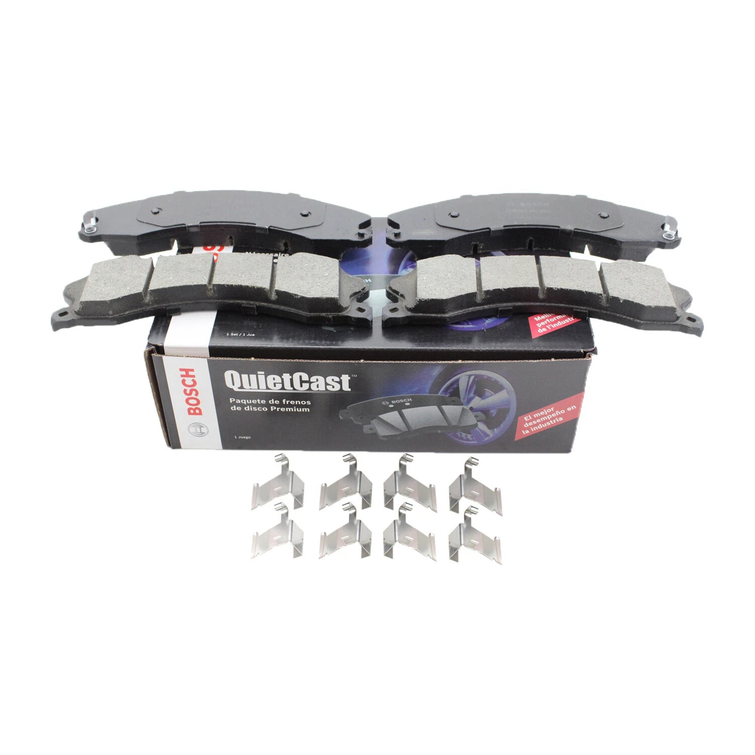 Set of 4 Bosch QuietCast Ceramic Brake Pads for Chevrolet GMC Nissan