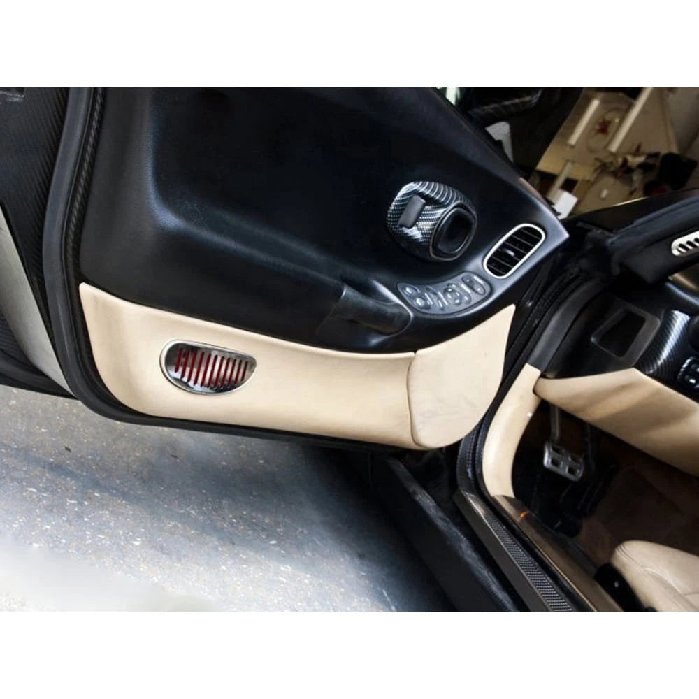 Polished Stainless Steel Door Panel Light Reflector Covers for 1997-04 Corvette