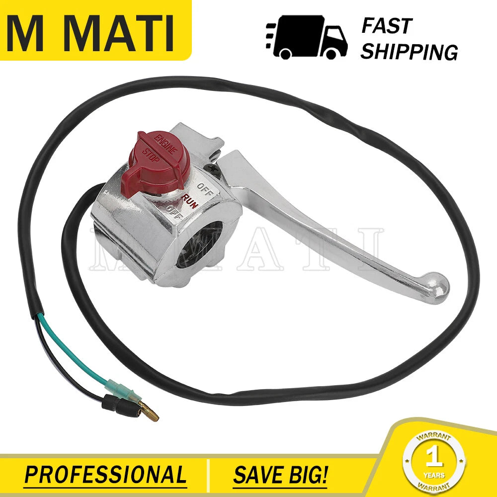 Right Handlebar Kill Start Stop Switch & Brake Lever for Honda Z50R (1991–1999)