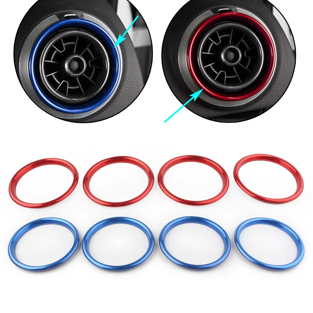 Set of 4 Interior Dashboard Air Vent Outlet Ring Cover Trim for Audi A3/S3 Q2L (2012–2019)