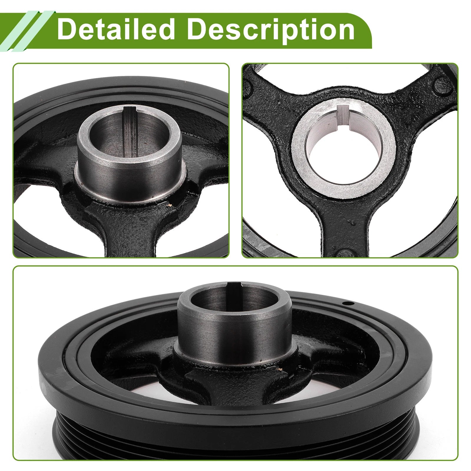 Engine Harmonic Balancer Crankshaft Pulley for Chevrolet Traverse (2009–2017) No.12626355