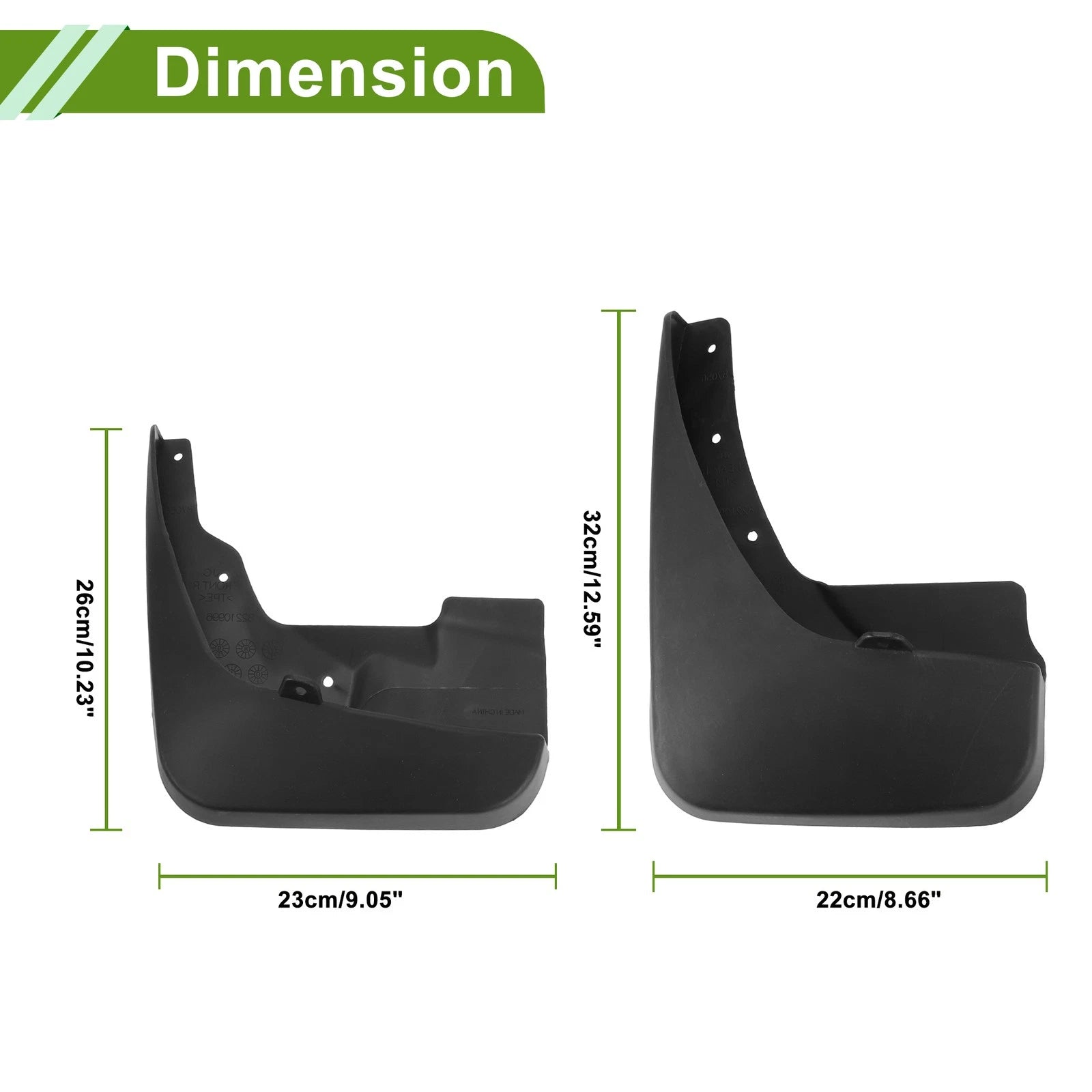 Set of 4 Mud Flaps Splash Guards for Dodge Journey (2007–2021)