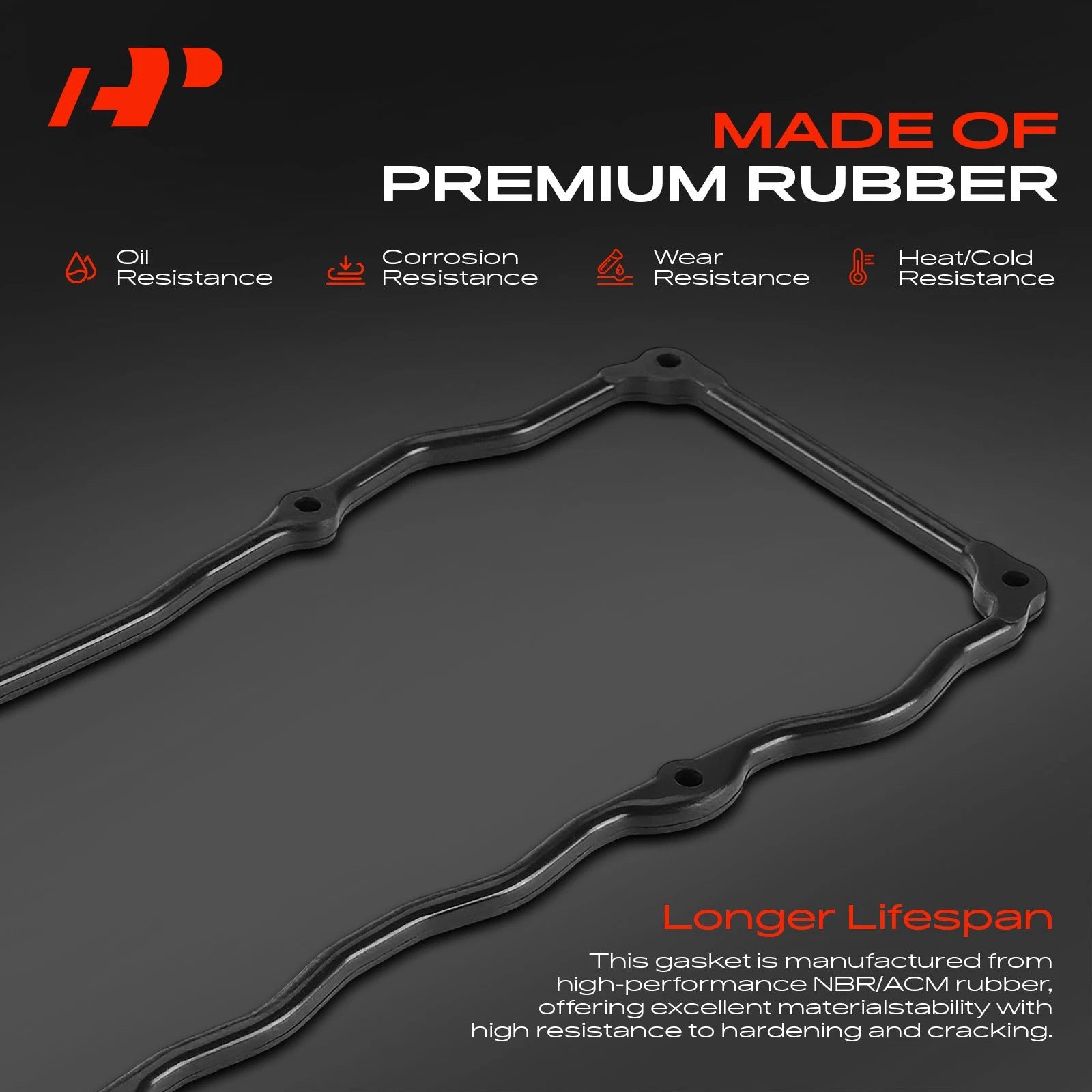Engine Valve Cover Gasket for Nissan Stanza 1982–1988, 200SX 1984–1988