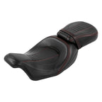 Black Driver Passenger Seat for Harley Touring Road Glide (2009–2023)