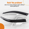 Set of 4 Window Visor Rain Guards for Toyota RAV4 (2006–2012) Black Tinted