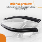 Set of 4 Window Visor Rain Guards for Toyota RAV4 (2006–2012) Black Tinted