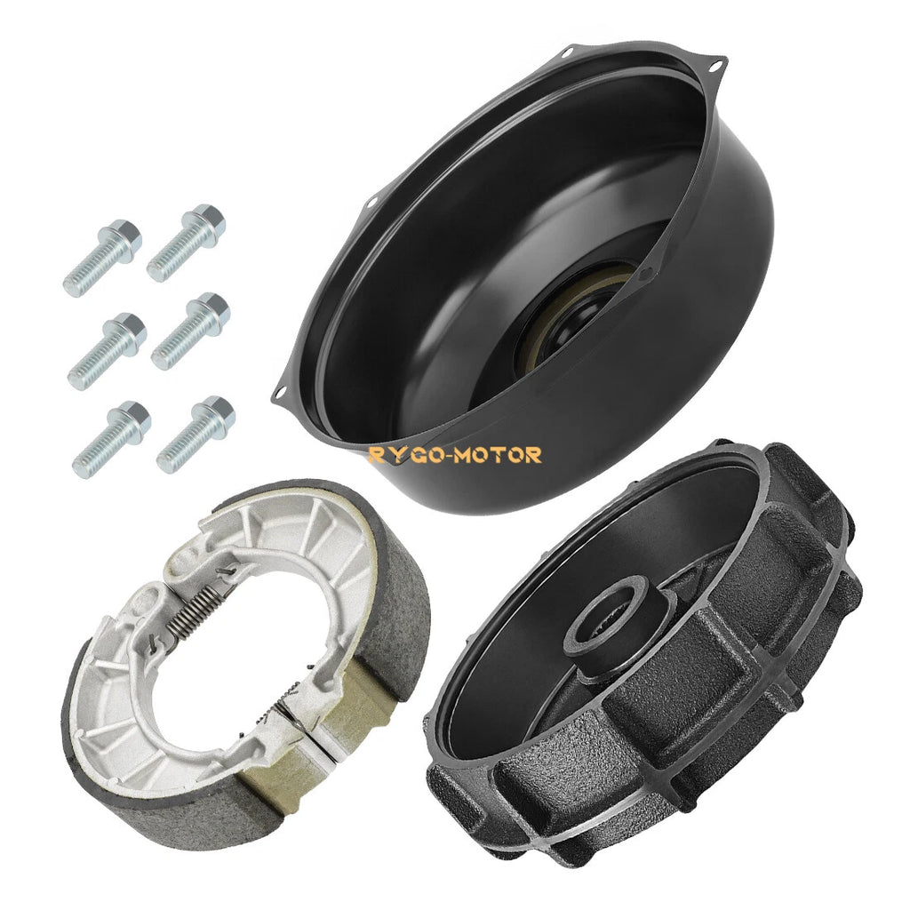 Set of 4 Rear Brake Drum Cover Hub Shoes for Honda Rancher 420 TRX420 (2014–2024)