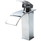 Waterfall Spout Bathroom Basin Faucet for Chrome Sink Mixer Tap (—)