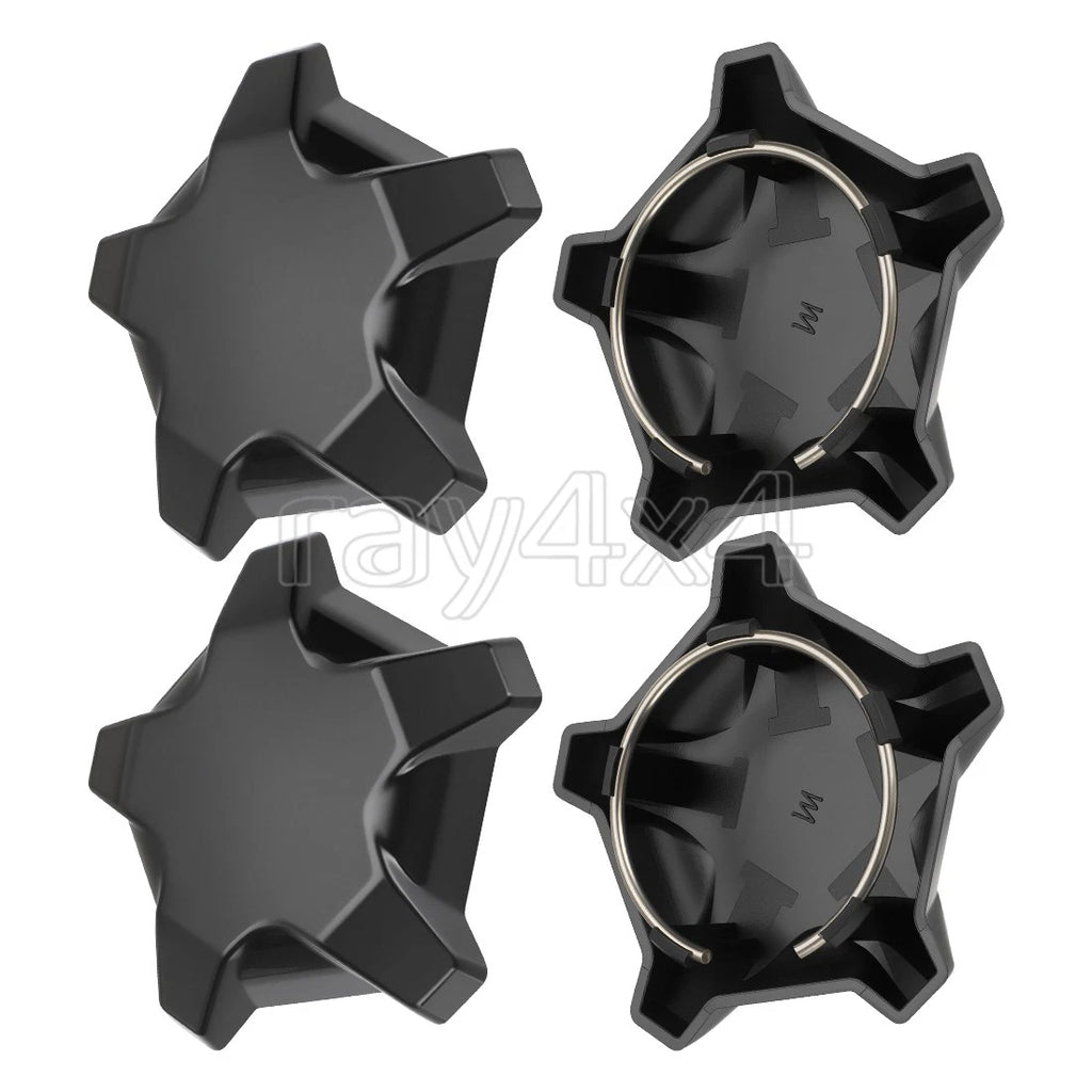Set of 4 Black 5 Lug Rim Wheel Caps 1523842-744 for Polaris RZR Pro R 2022–2024