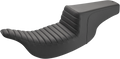 Step-Up Seat for Harley Davidson (2006–2023) - Front Tuck-n-Roll - Black 897-07-171