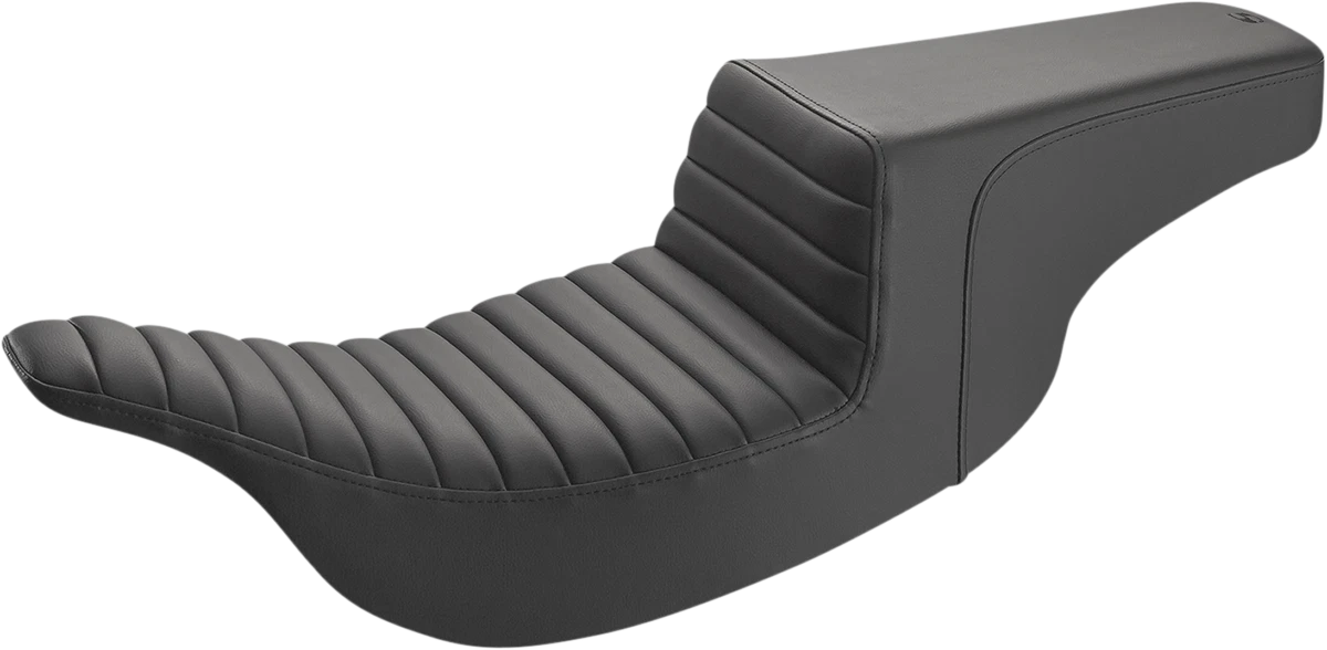 Step-Up Seat for Harley Davidson (2006–2023) - Front Tuck-n-Roll - Black 897-07-171