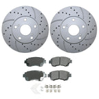 Front Brake Kit with 275mm Drilled Rotors & Akebono Ceramic Pads for ES300, Avalon, Camry (1992–2006)