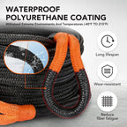 Heavy Duty Tow Strap Recovery Rope with Shackle (1" x 30')