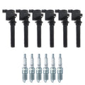 Set of 6 Ignition Coils & NGK V-Power Spark Plugs for Escape Tribute (2001–2006)