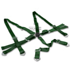 3" Six Point Camlock Harness for Racing Seat Belt (Adjustable, Green)