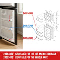 3PC Door Rack Shelf Retainer Bar for Frigidaire Refrigerator (240534701, 240534901)