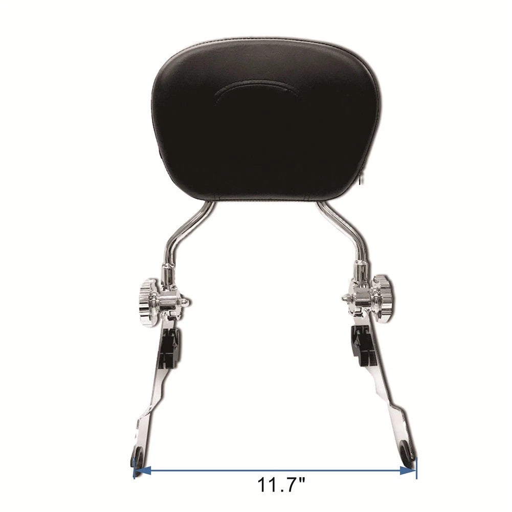 Adjustable Backrest Sissy Bar with Luggage Rack for Harley Touring (1994–2008)